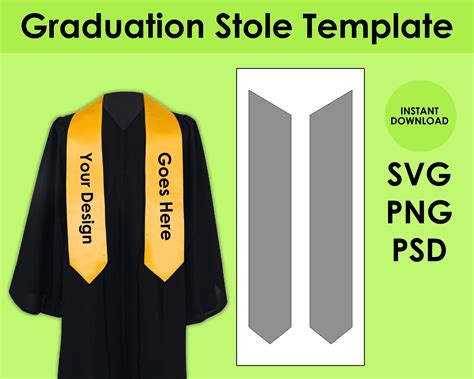 Graduation Stole Template Png